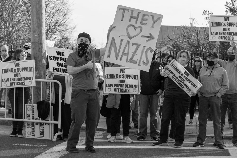 Protest Against White Supremacy. Watertown, Massachusetts