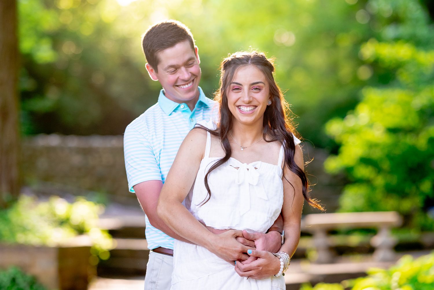 Engagement Photo of Couple During Engagement Photo Session at Canton Garden Center in Canton, Ohio