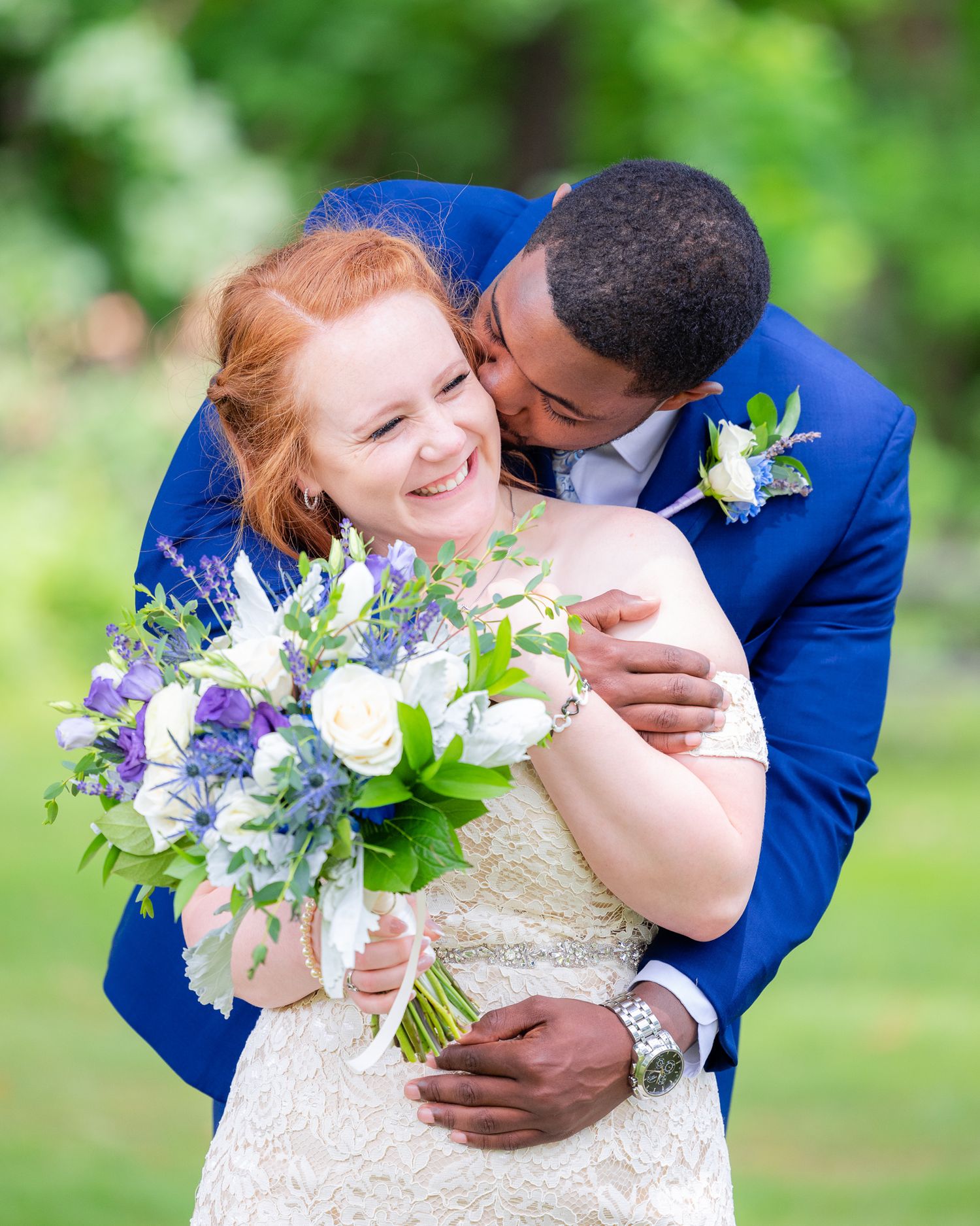 Wedding Portrait During Wedding at Tudor House in Akron, Ohio