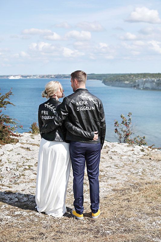 bröllopsporträtt vid högklint bröllop gotland