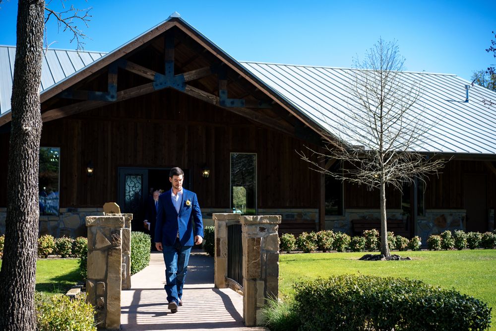 groom walking down the aisle