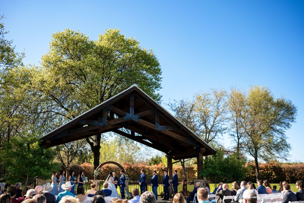 wedding guests during ceremony