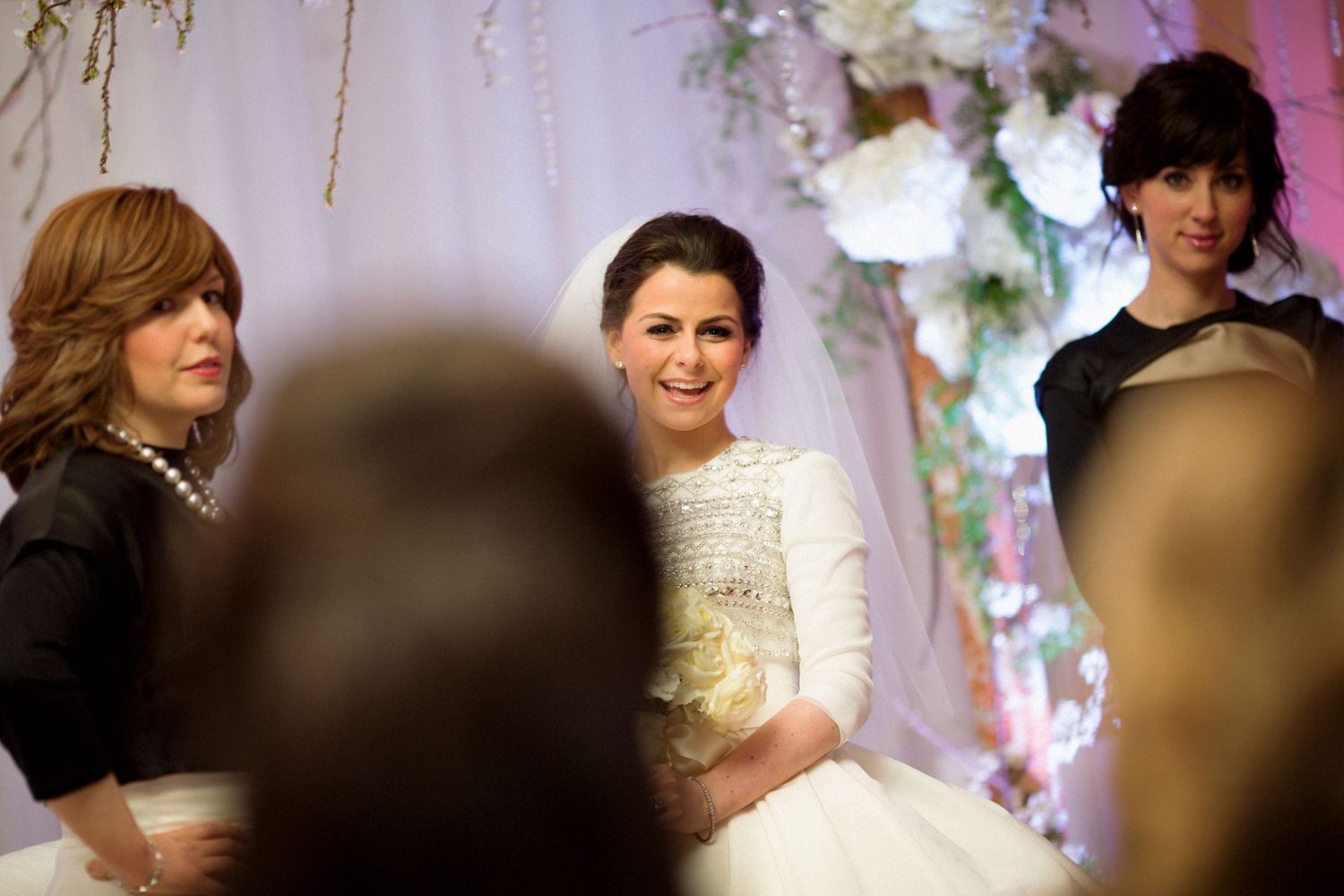 Jewish wedding, badeken at Ateres Avrohom, brooklyn, NY, jewish wedding photographer by benjamin kohen photography