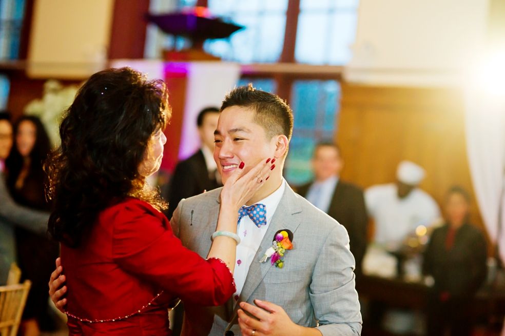 special moment during son and mother dance