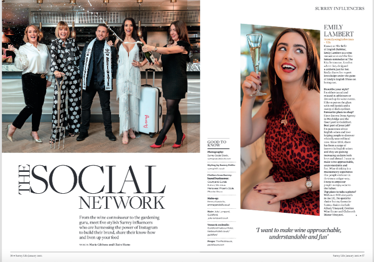 surrey life magazine january 2022 article shot by photographers Surrey Social Stock photography