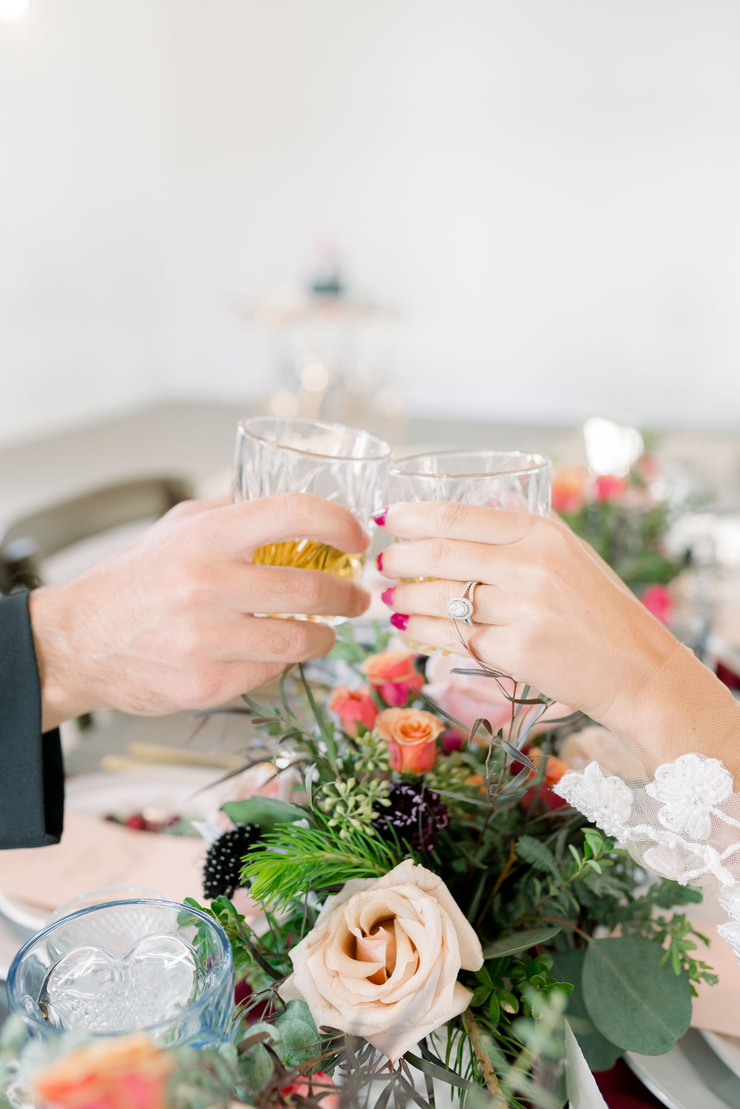 Light and airy 1868 Farmhouse Wedding in Boone, Iowa with farmhouse tables and vowed vintage decor