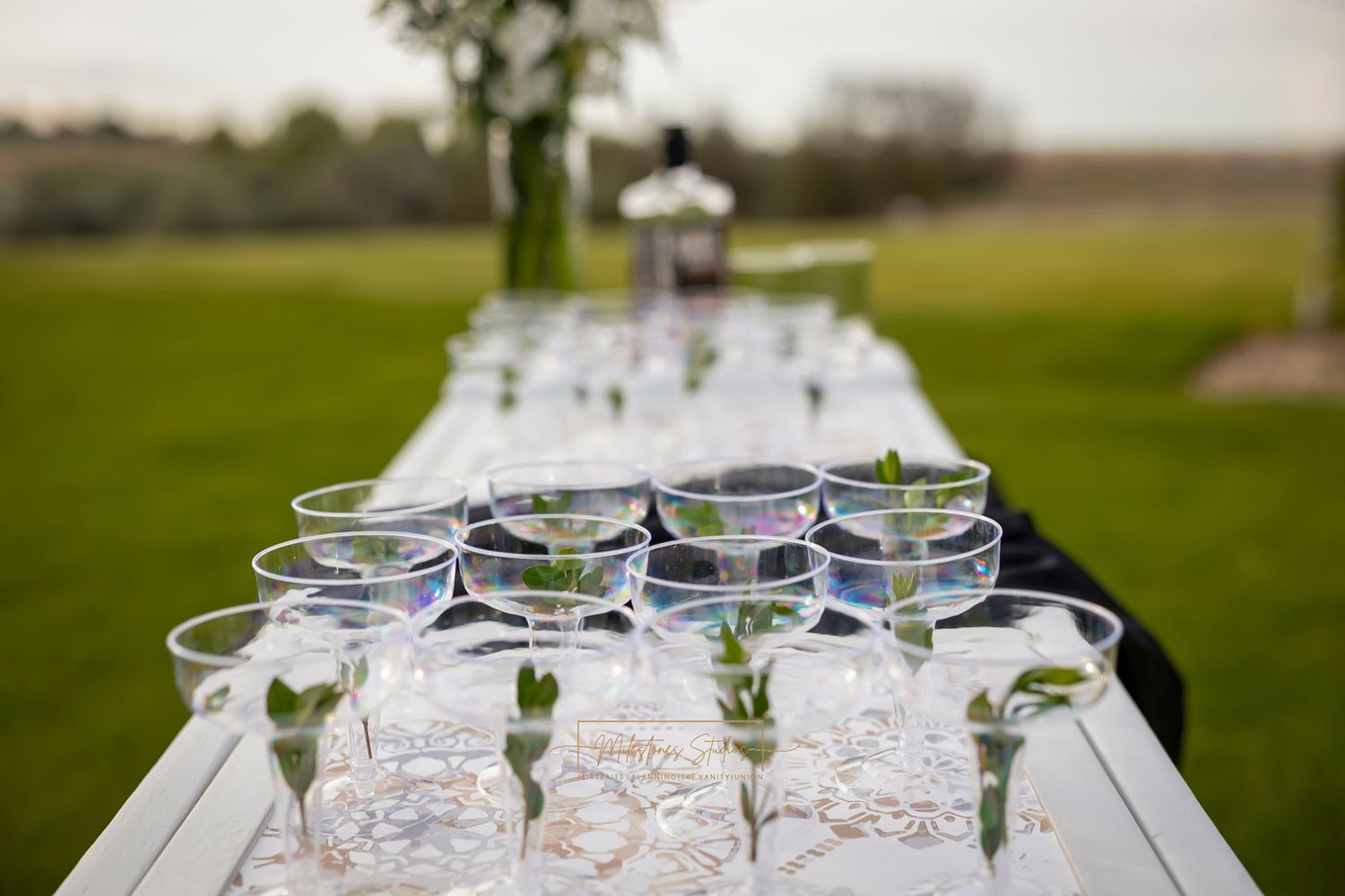 Beverage Cart Idaho Tipsy Trailers with champagne glasses