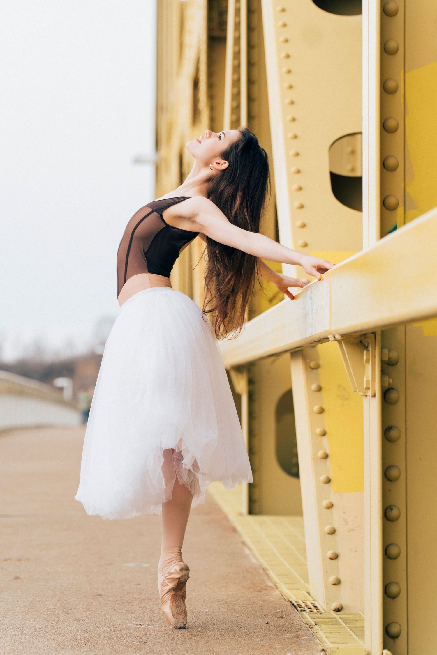 Dramatic ballerina portrait captured by Pittsburgh dance photographer in natural light