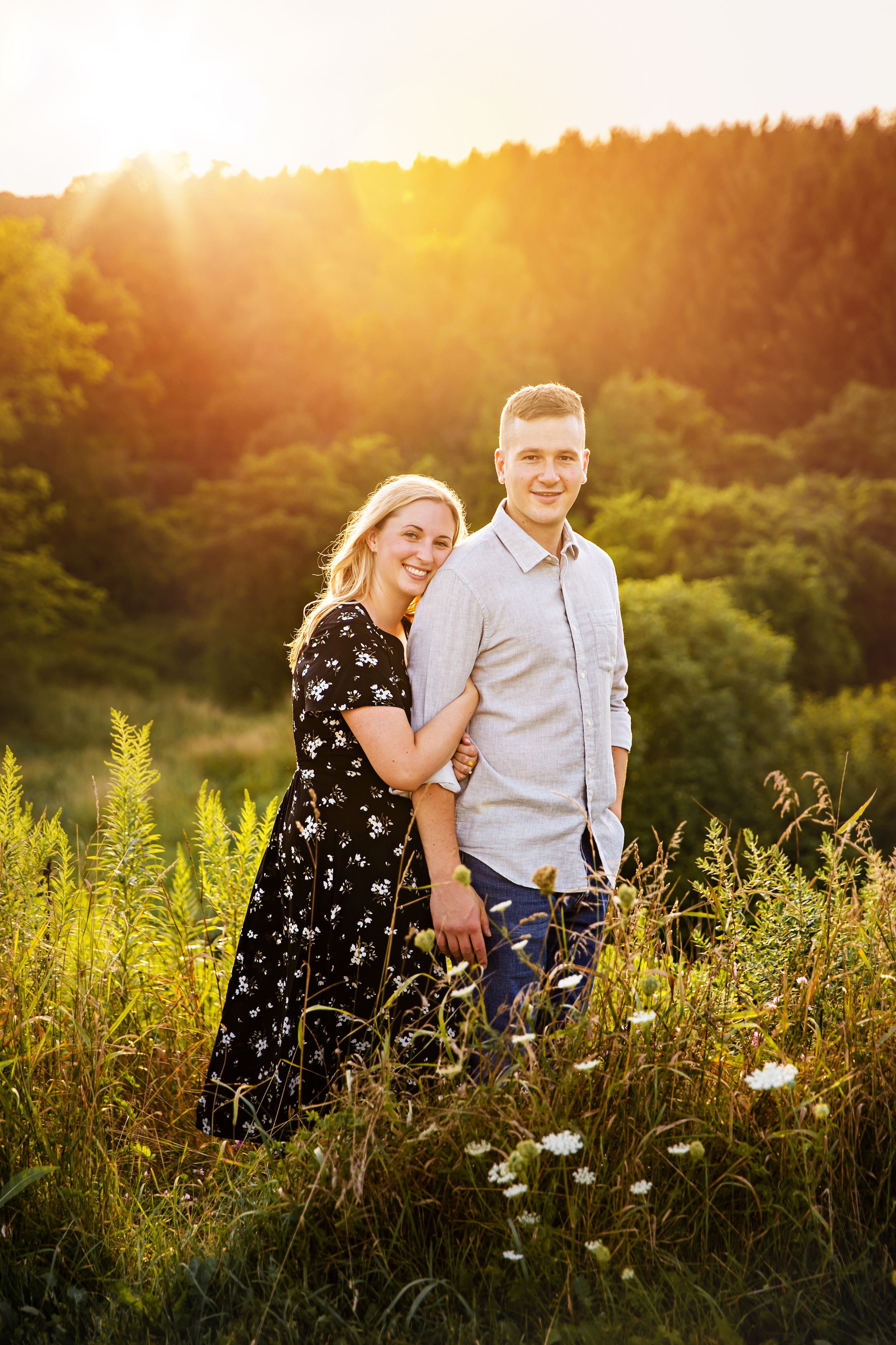 Dreamy summer engagement photos in Dundas and Ancaster Ontario by London wedding photographer Shawn Van Daele