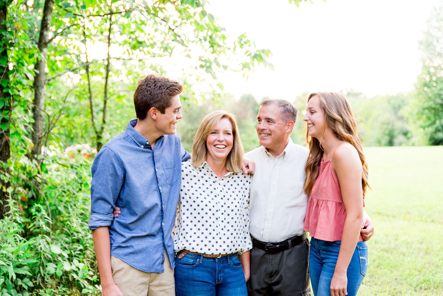 family, smiling, laughing, woods, Cincinnati OH