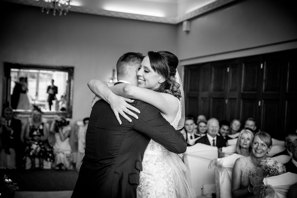 Bride & Groom hugging