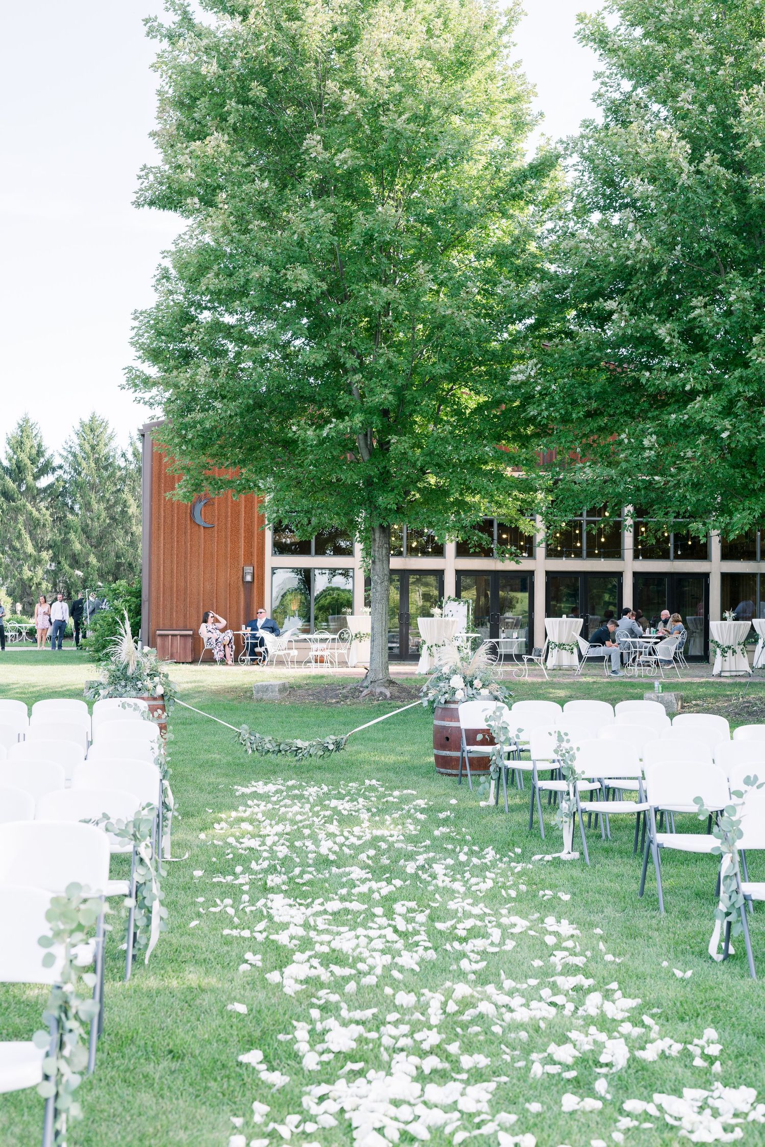 Vineyard photos with white willow events at Prairie Moon Winery wedding in Ames, Iowa