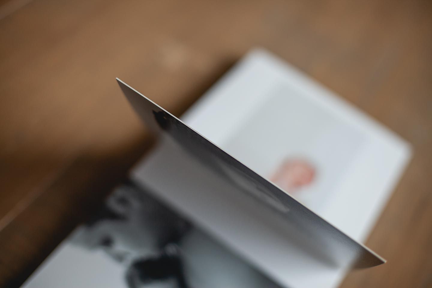 photography album showing how thick the pages are
