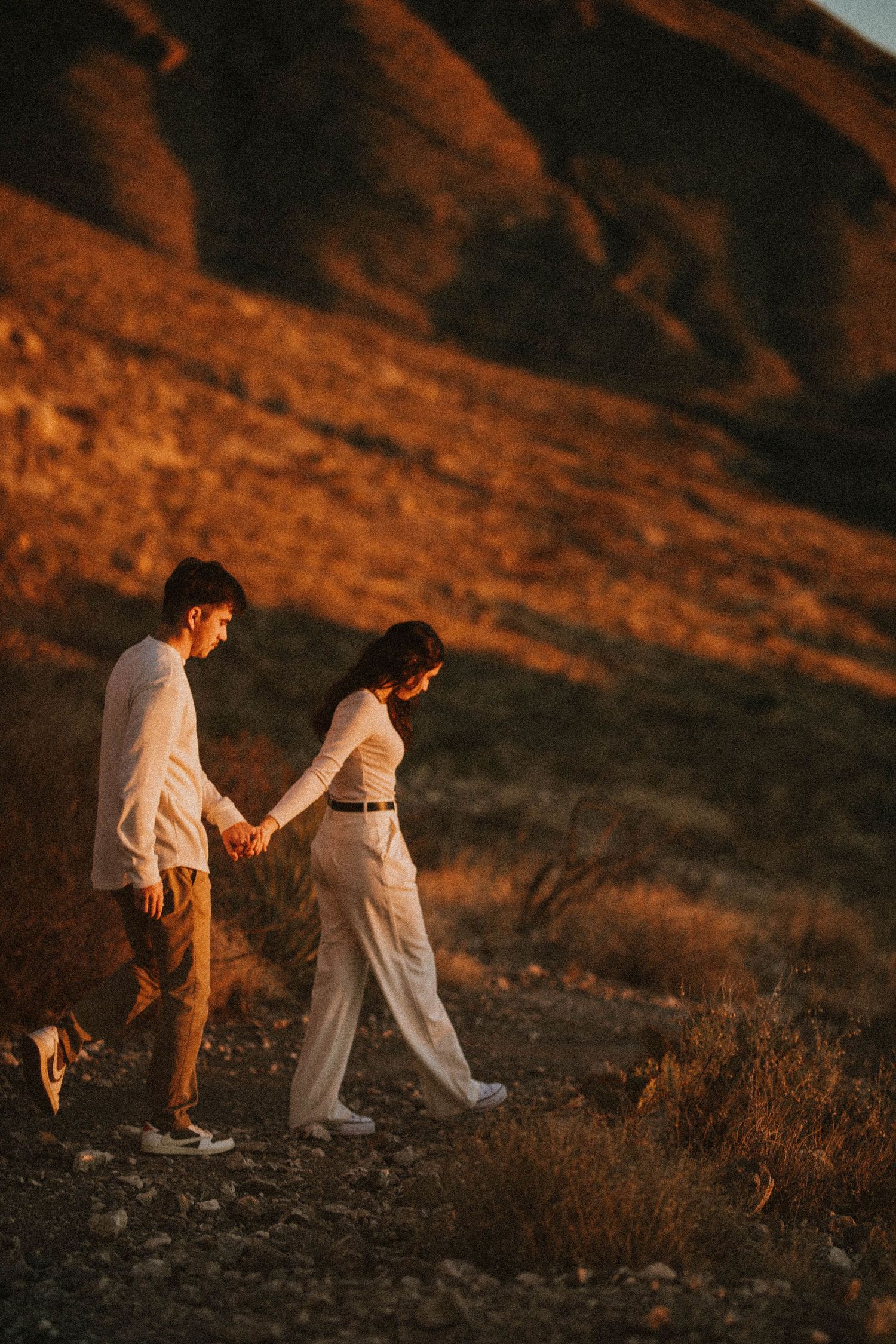 sunset desert couples session in el paso texas