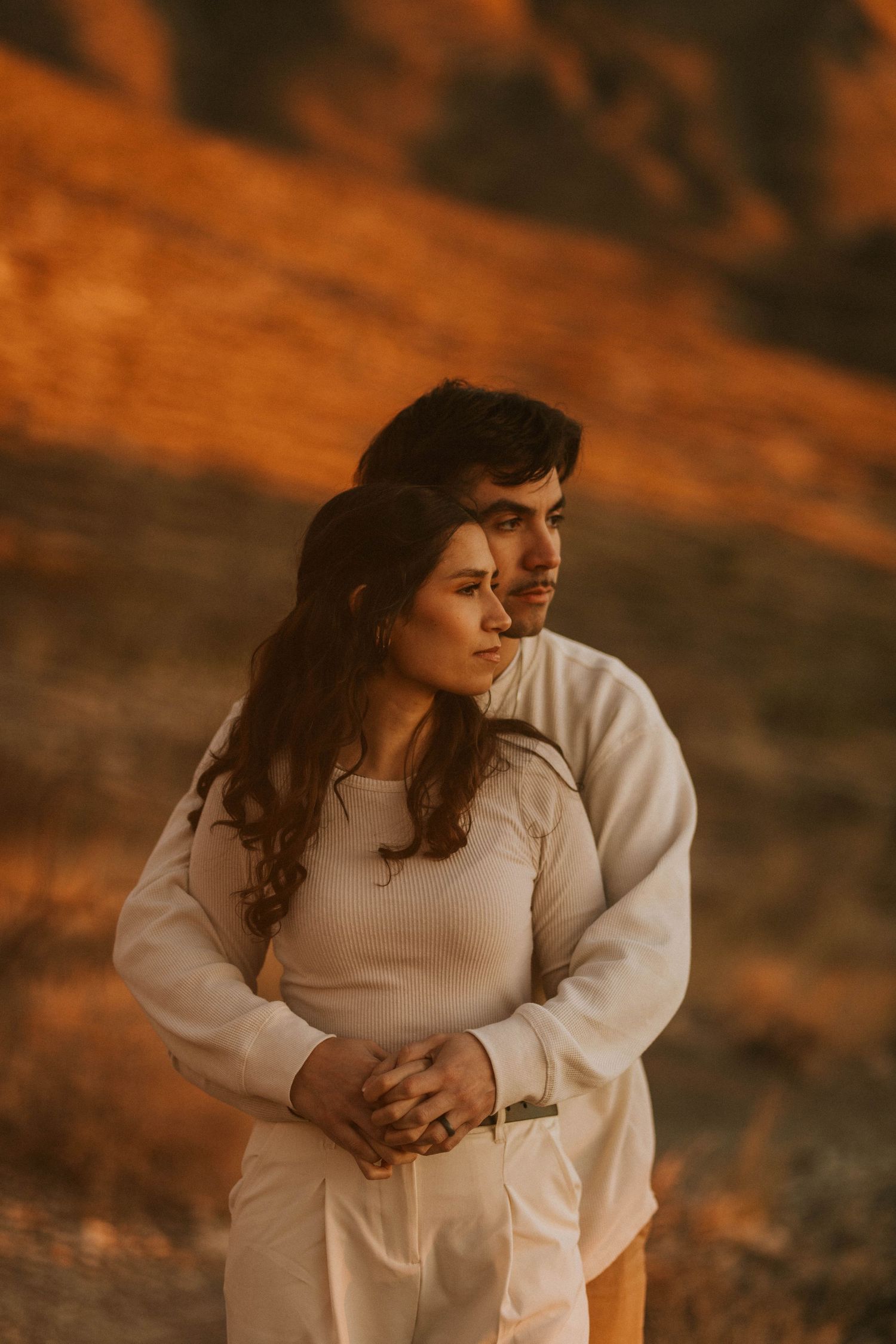 sunset desert couples session in el paso texas