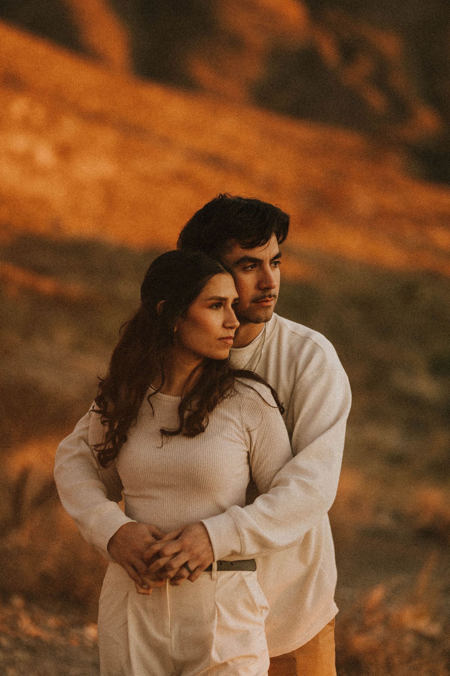 sunset desert couples session in el paso texas