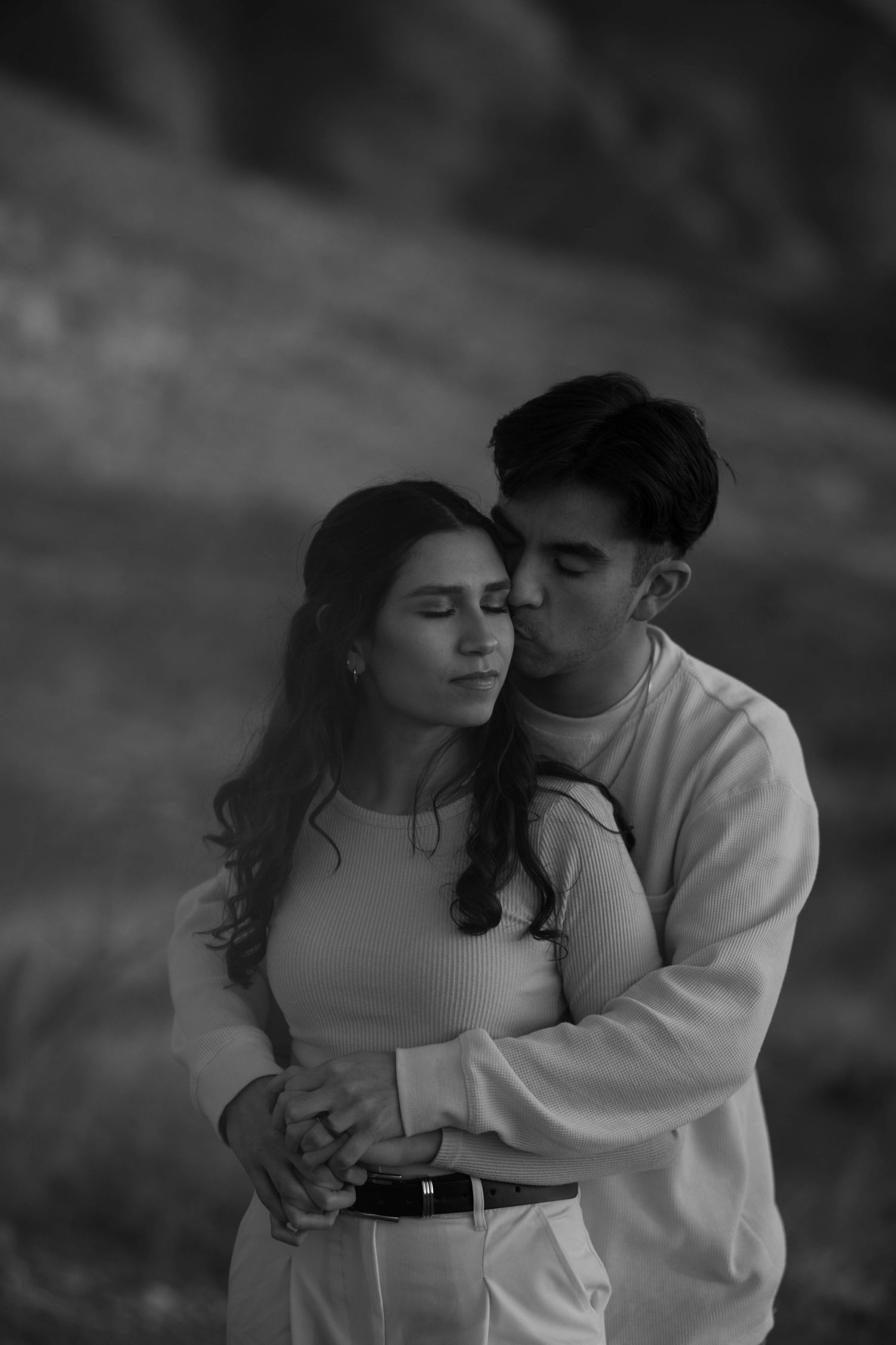 sunset desert couples session in el paso texas