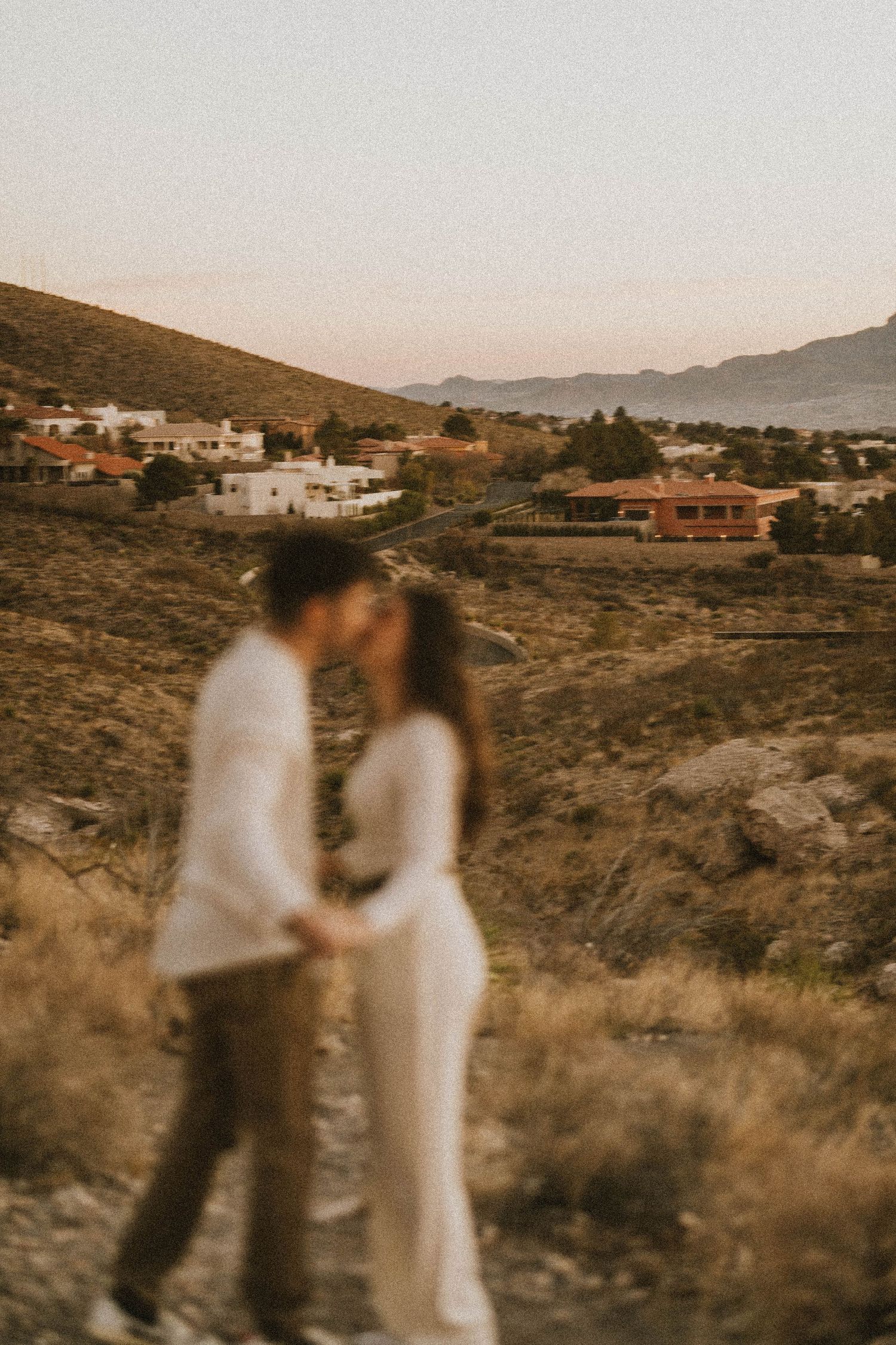 sunset desert couples session in el paso texas