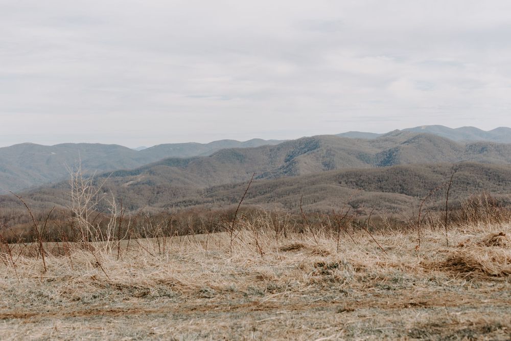view in the smoky mountains during a couples adventurous elopement