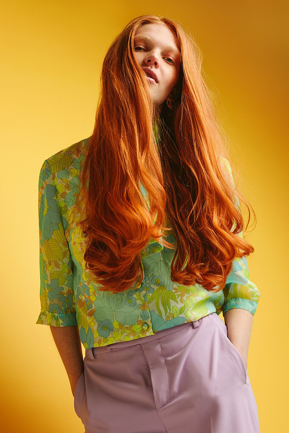 Creatief portret fashion in studio