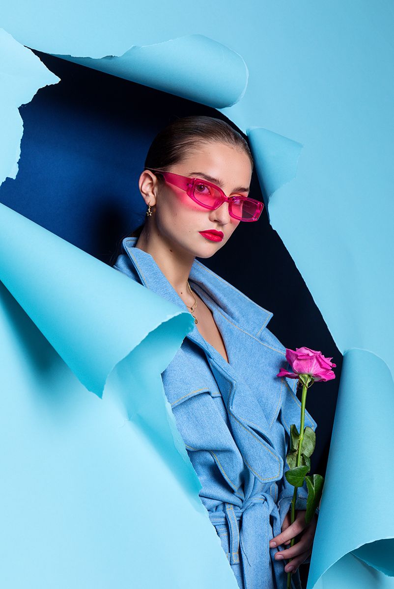 Creatief portret fashion in studio