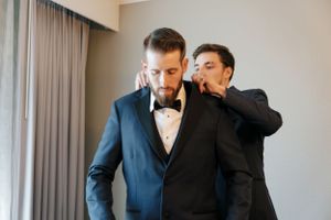groom getting ready