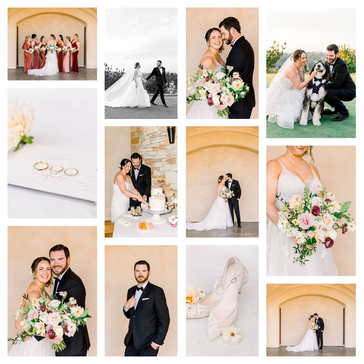 Tehama Golf Club wedding in Carmel, CA. The perfect disney inspired wedding with modern pink and burgundy colors!