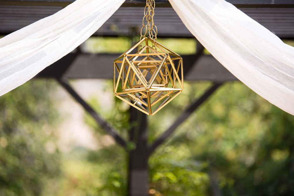 hanging geometric decoration at Monday Club in San Luis Obispo