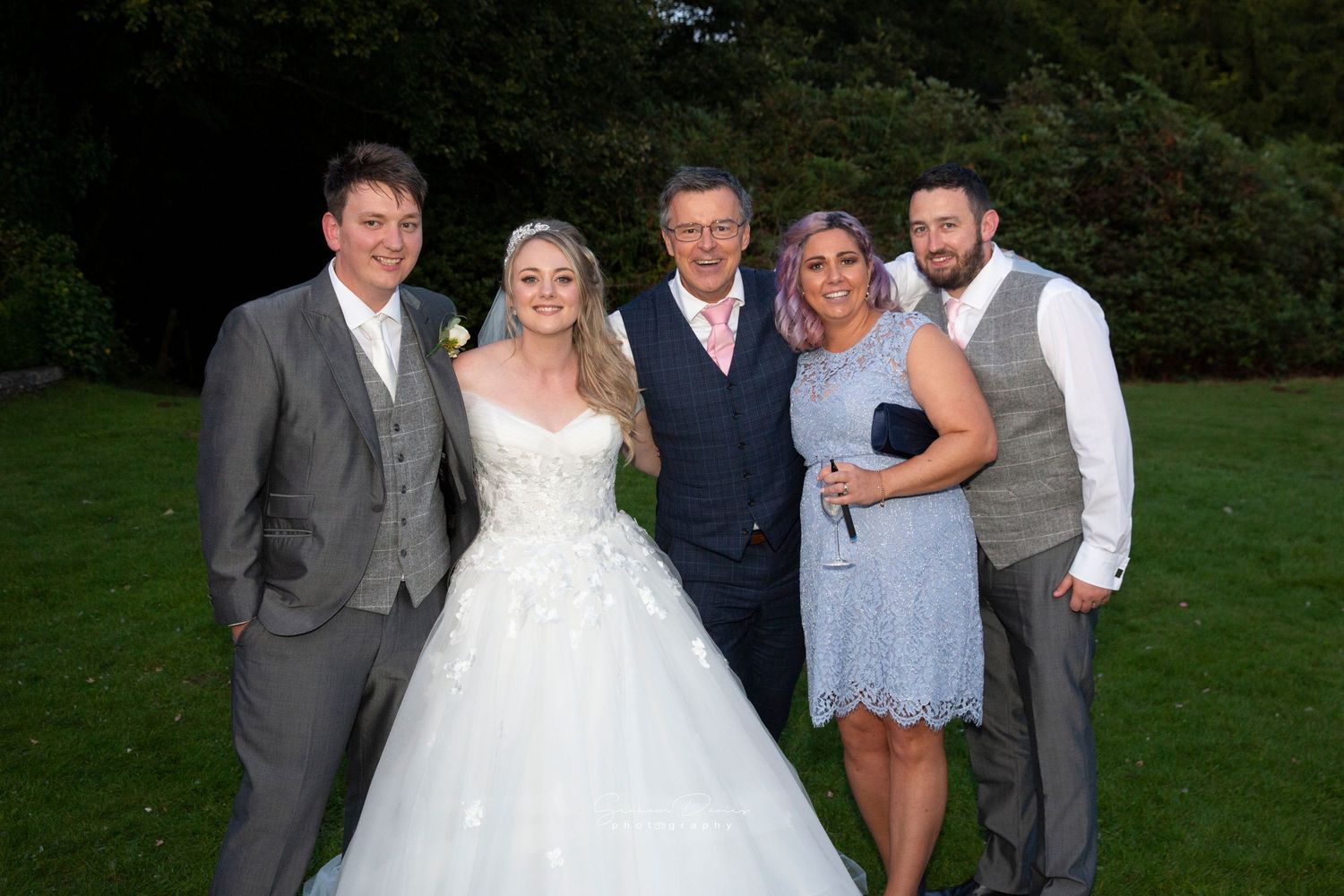 wedding couple at Bryngarw House