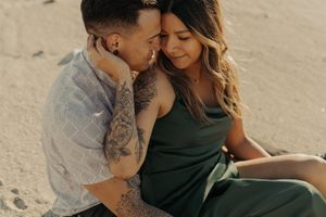 Engagement Photos in the Windmills of Palm Springs