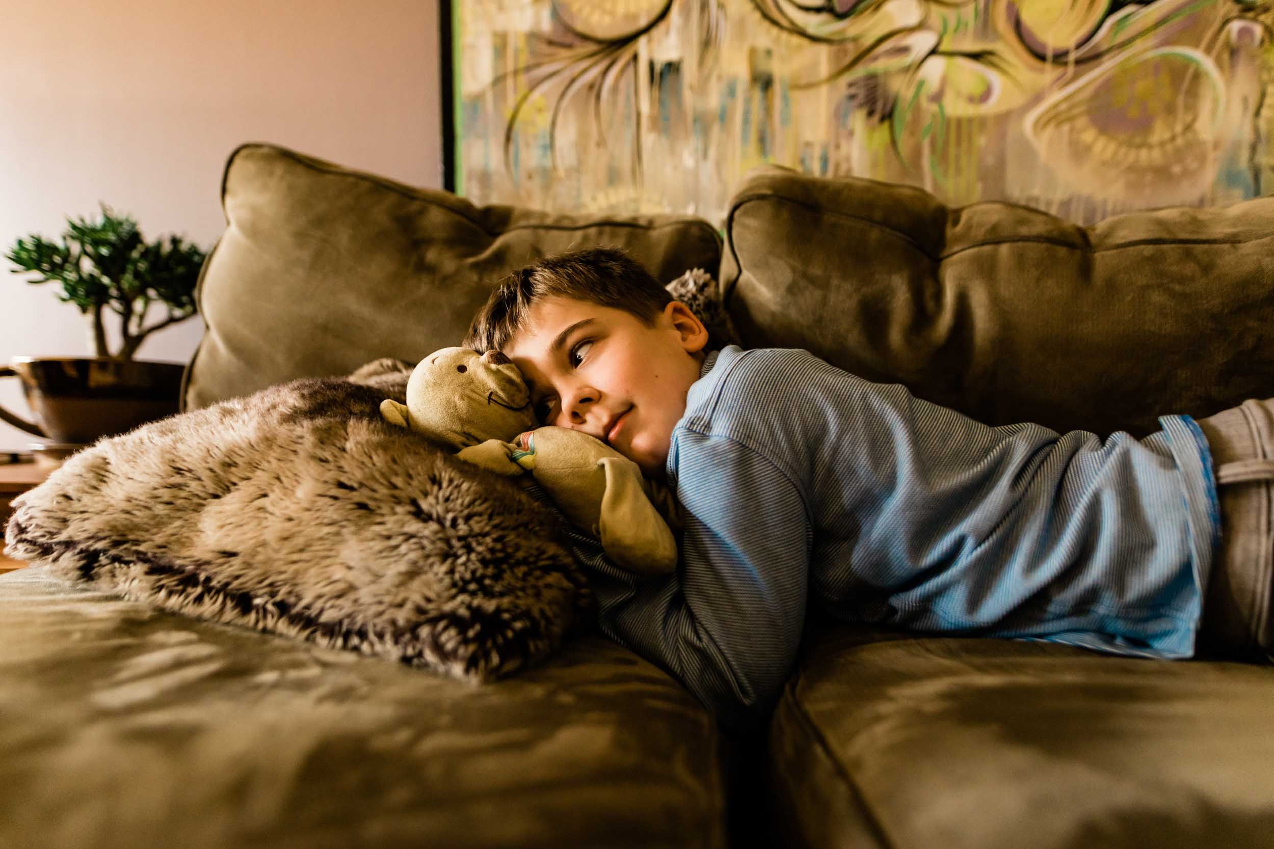 family son teddy bear home black photographer bay area san francisco sacramento brandi rollins wild family photography