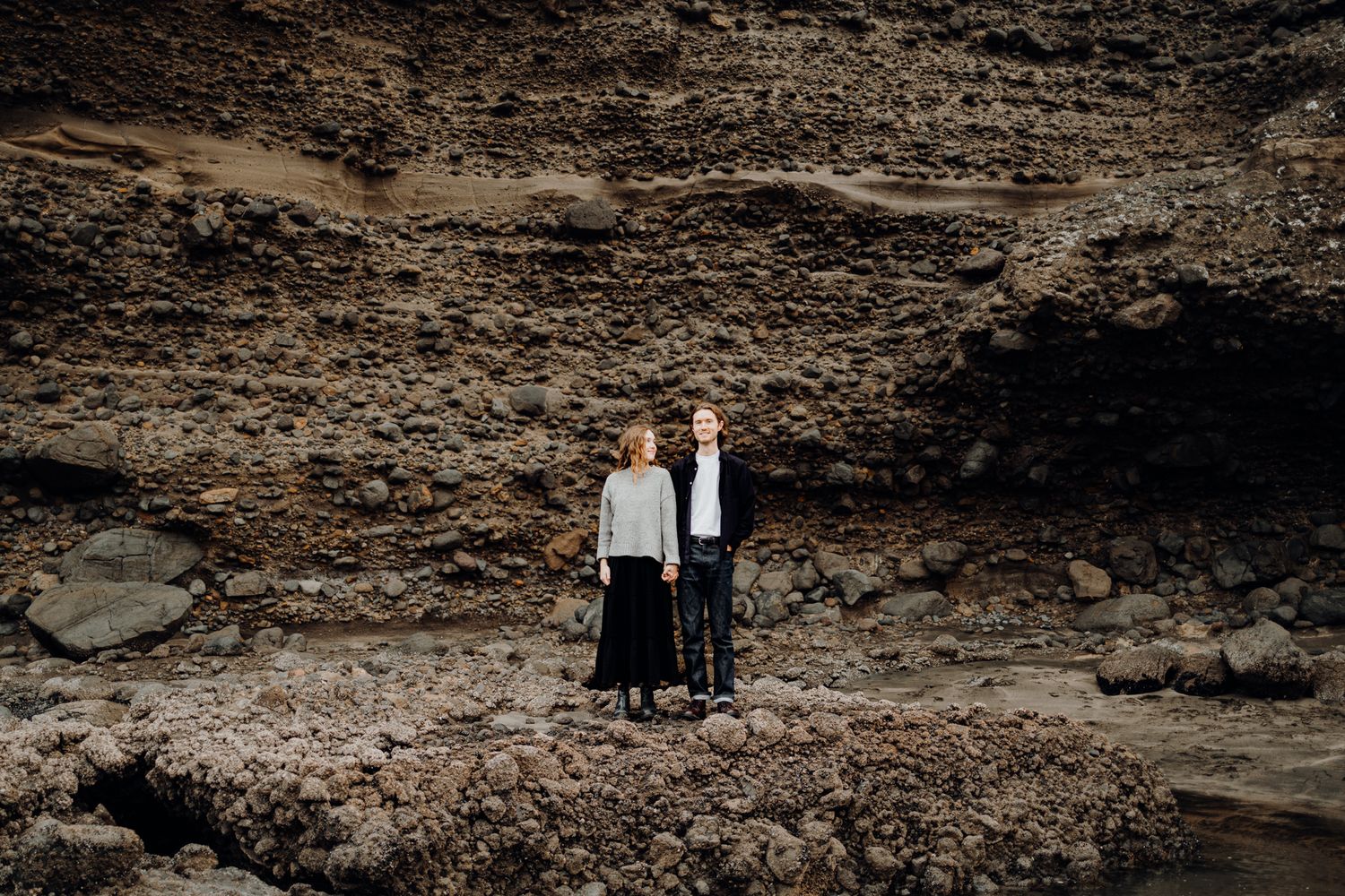 A couple very in-love for their engagement shoot with Apertured Media-Auckland Wedding and Engagement Photographer