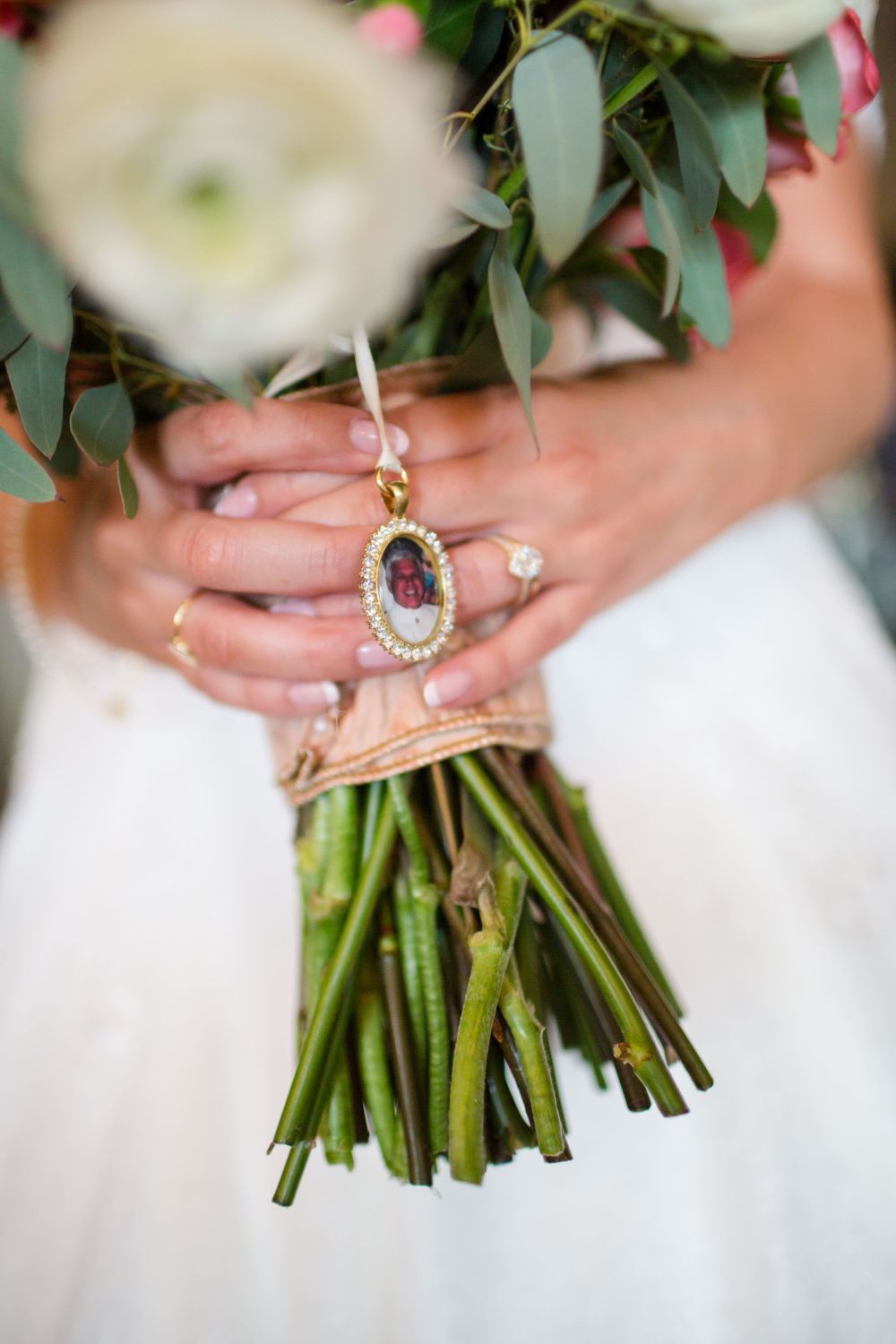 Visual Narrative Photography Michigan wedding photography bouquet charm