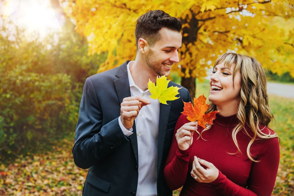 Fall engagement photos at Fanshawe Conservation Area London Ontario by photographer Shawn Van Daele