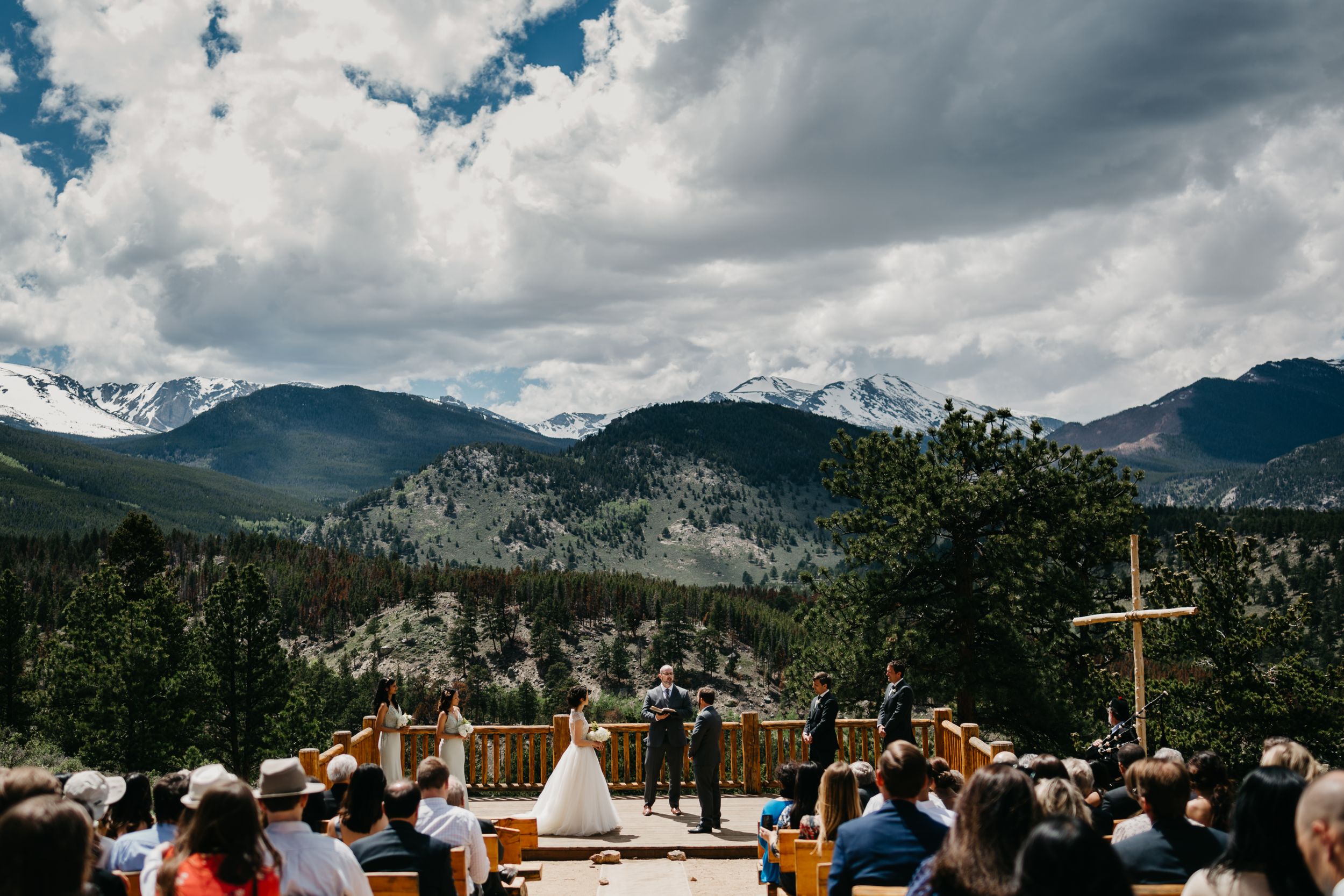 ymca, Rocky Mountain, ceremony, photography, colorado, estes park, forest wedding, classy, timeless