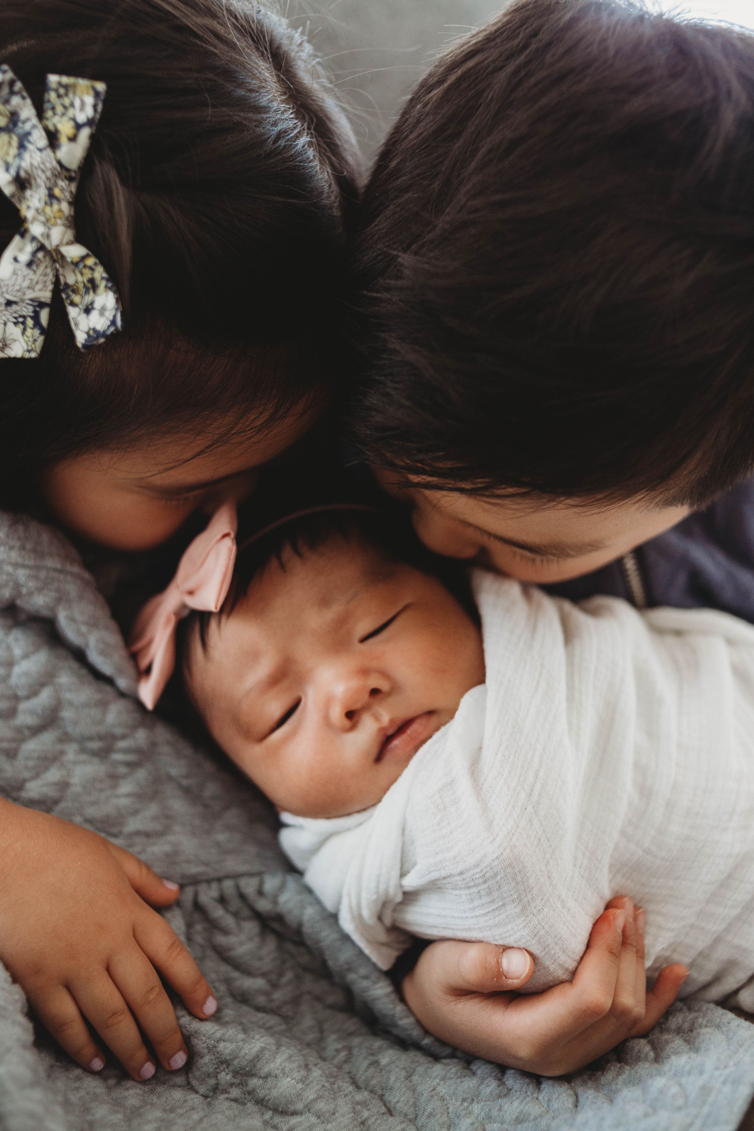 sweet siblings by boston newborn photographer