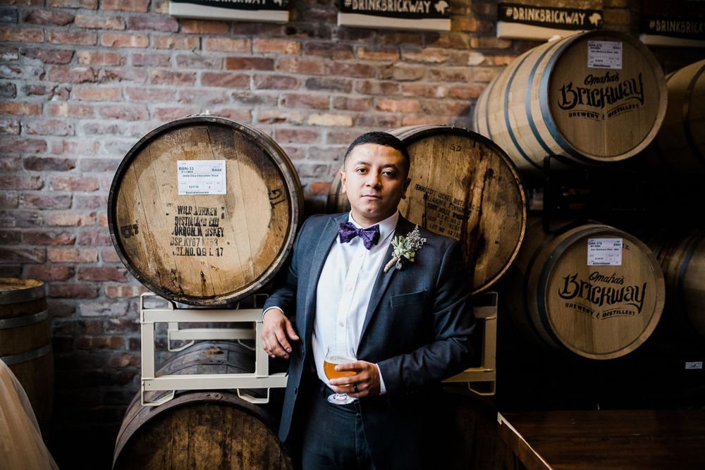 Groom at the Brickway Brewery in Omaha, Nebraska