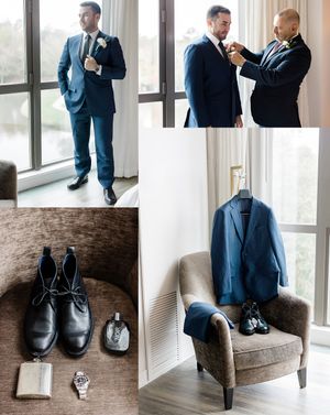 Marriott Ponte Vedra Beach wedding, groom getting ready in Marriott hotel, groom details
