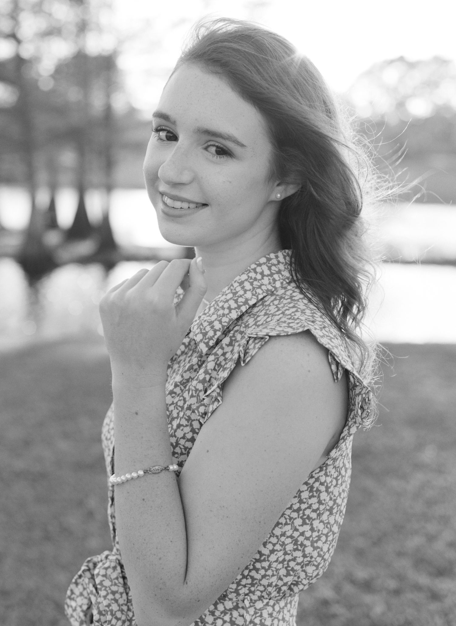 Louisiana senior portrait photography of a Franklinton High School student on her family farm