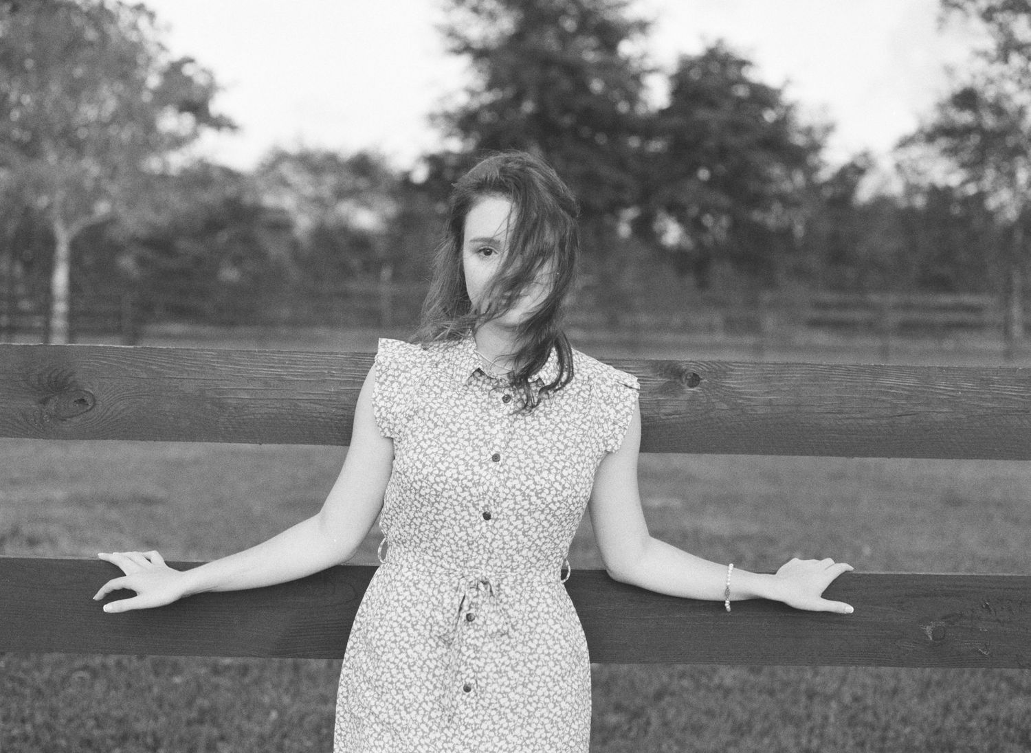 Louisiana senior portrait photography of a Franklinton High School student on her family farm