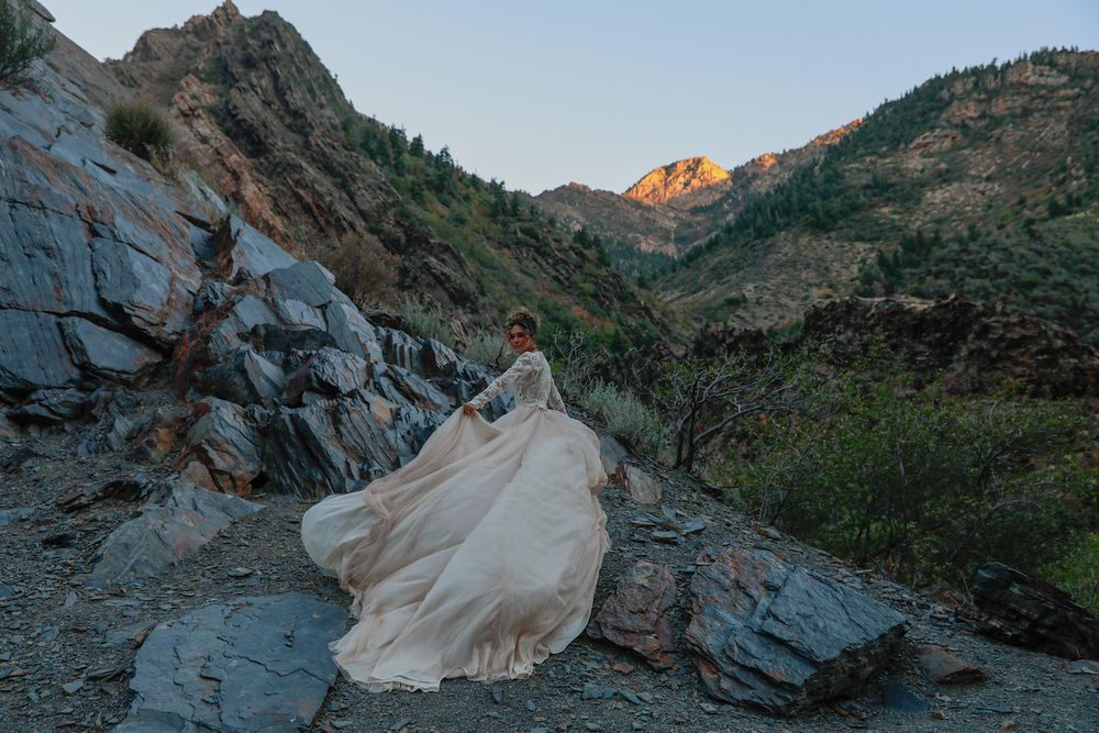 Big cottonwood canyon elopement.
