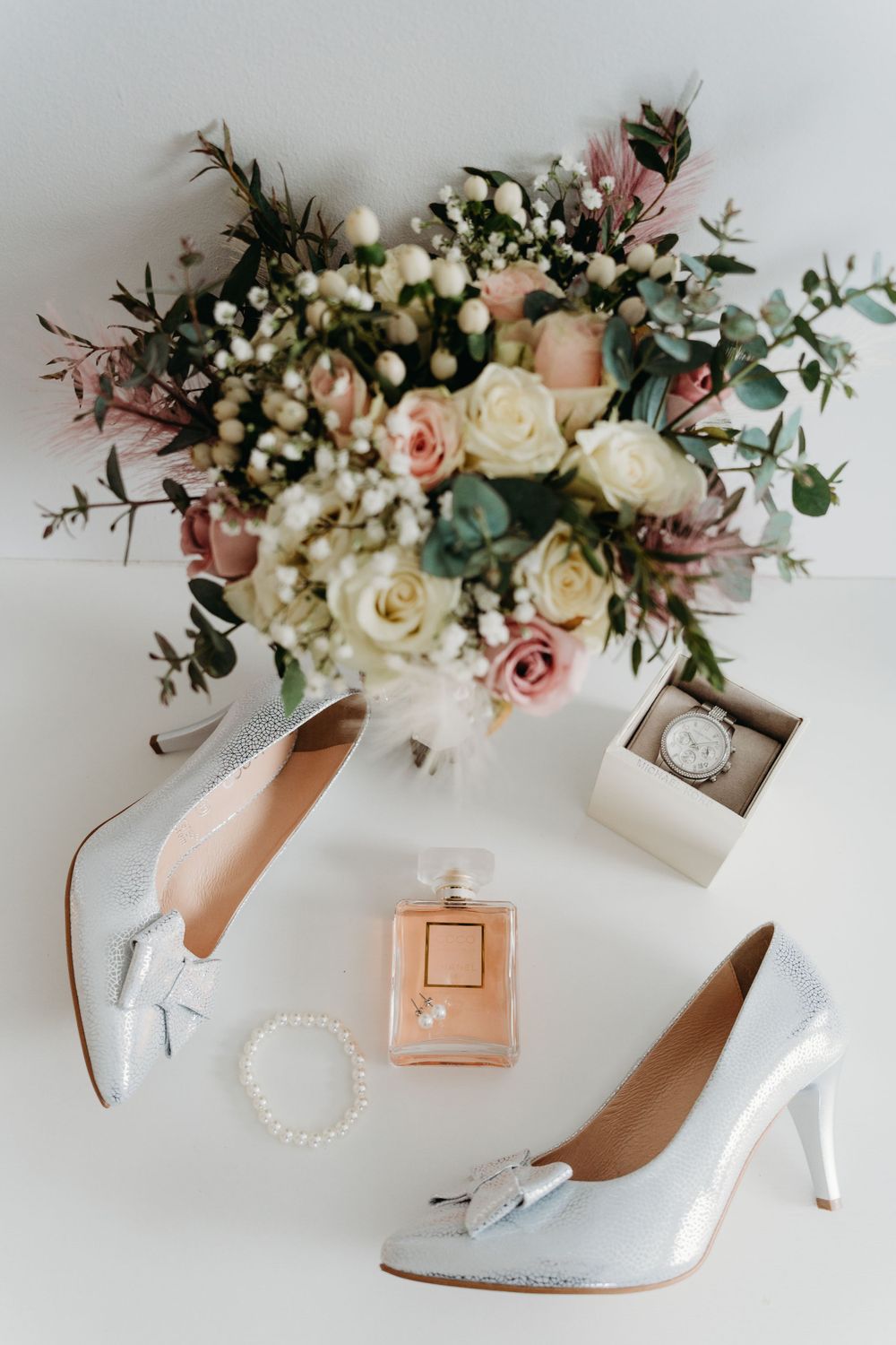Wedding Bouquet, wedding shoes, wedding perfume, NI Wedding, You & Me Photography