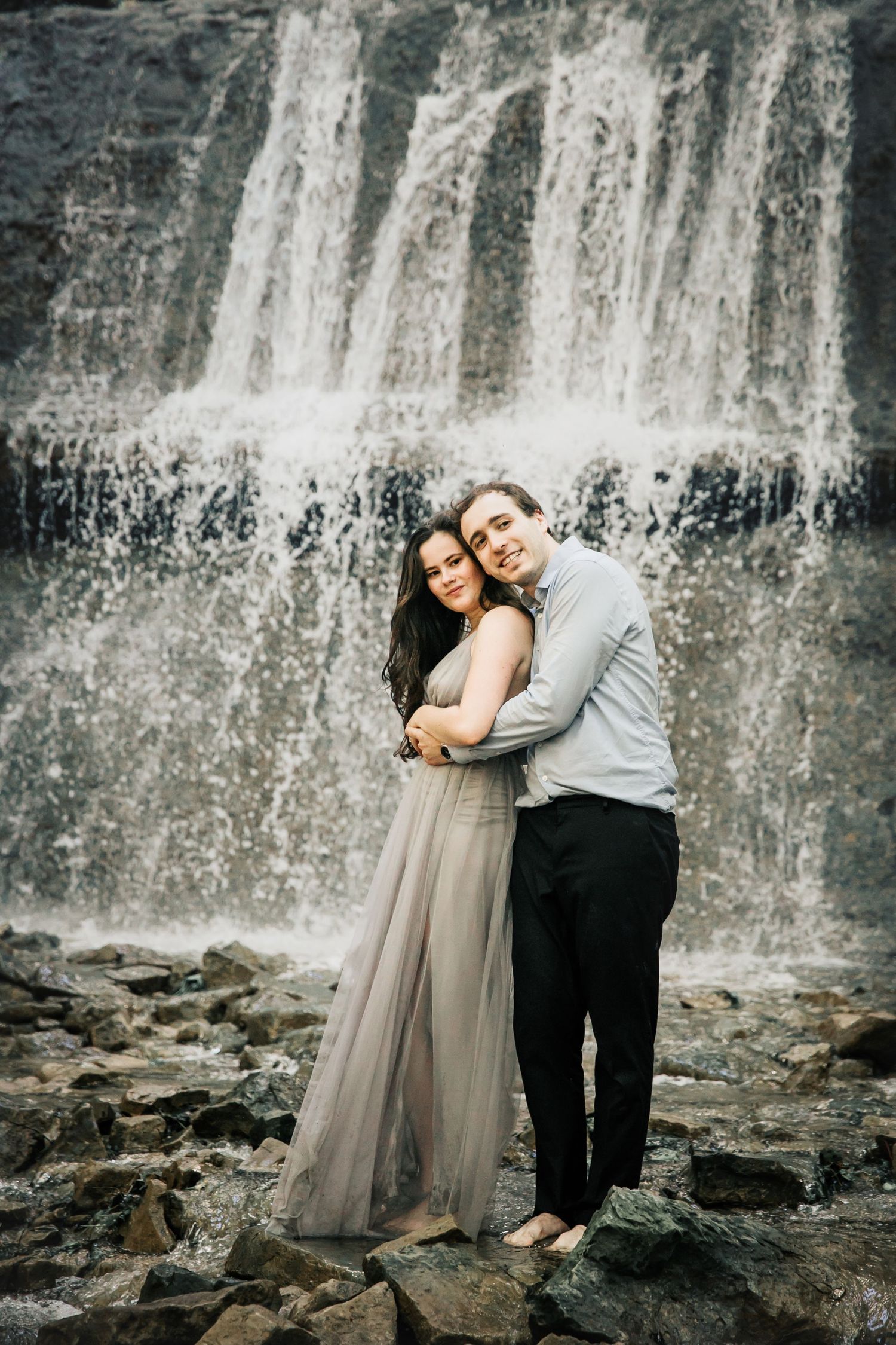 Sherman Falls Heritage Trail Ancaster Ontario Engagement Photos Shawn Van Daele