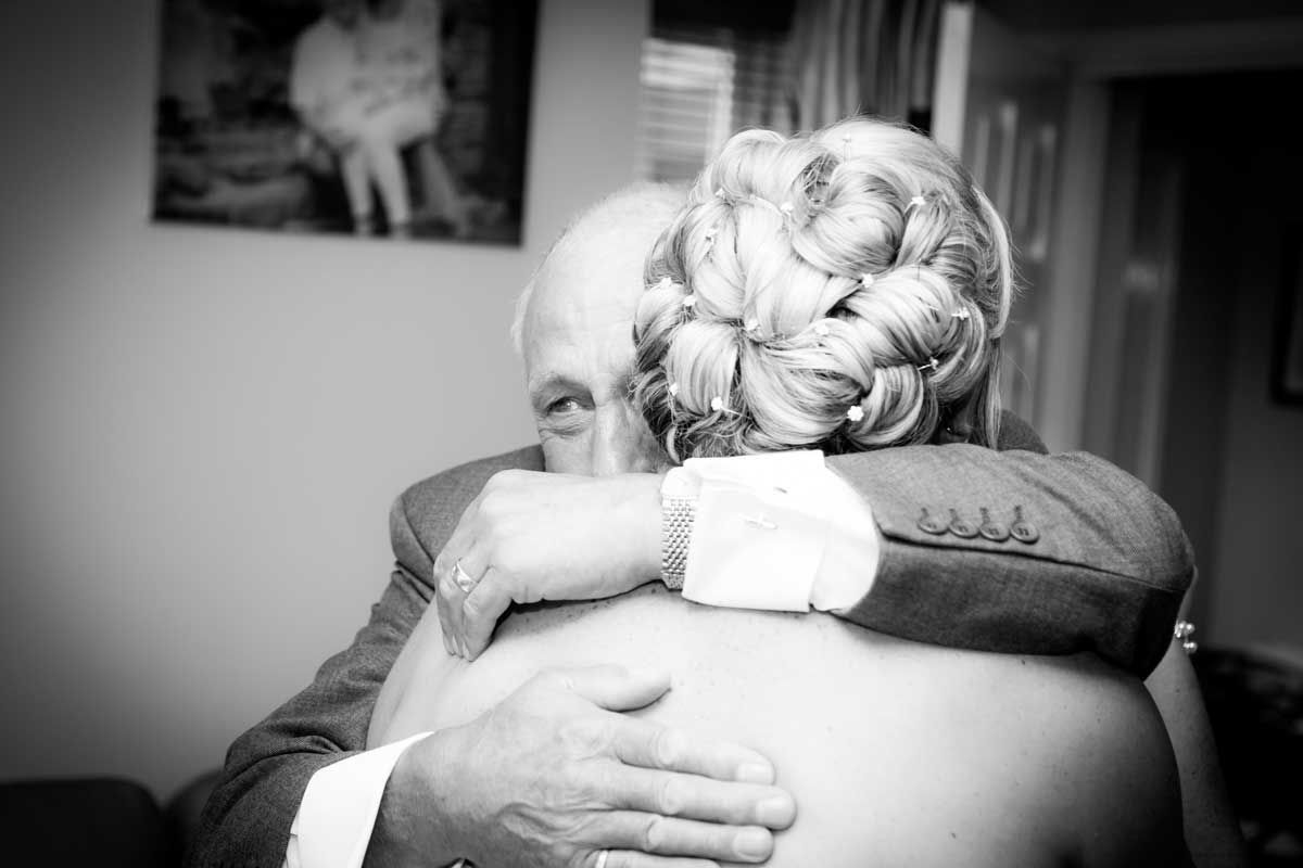 First look wedding reveal with dad