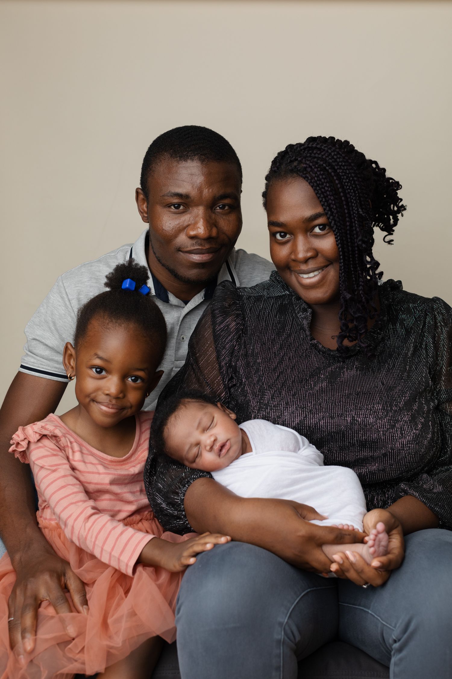 Newborn photography family portrait