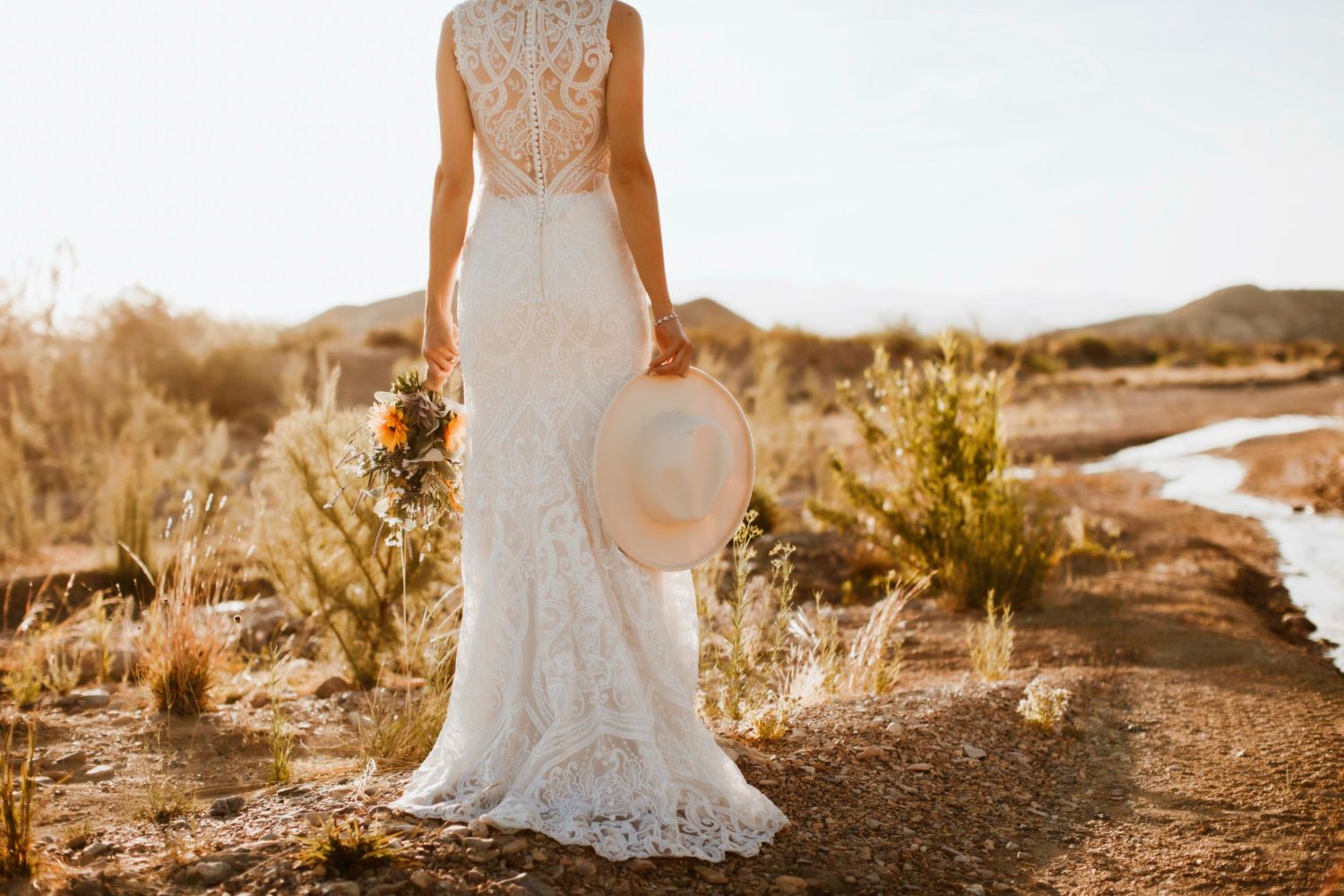 Bridal Portraits at Santa Elena Canyon in Big Bend by Cali Layton Photography, a Texas Wedding Photographer.