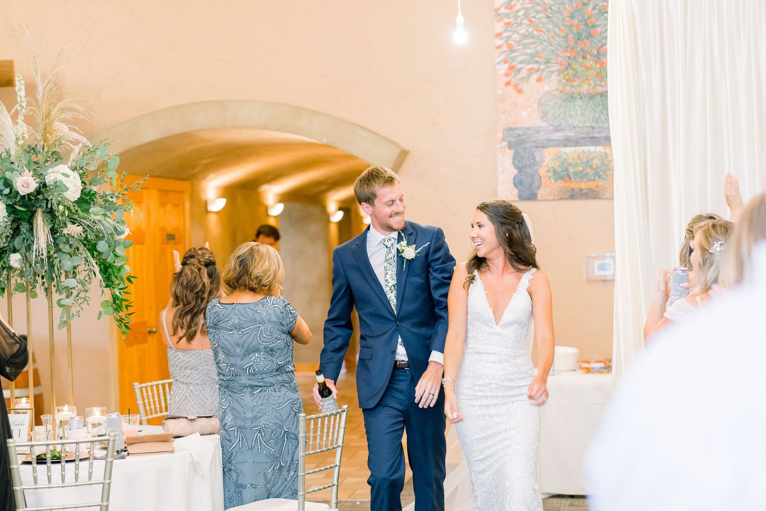 Vineyard photos with white willow events at Prairie Moon Winery wedding in Ames, Iowa