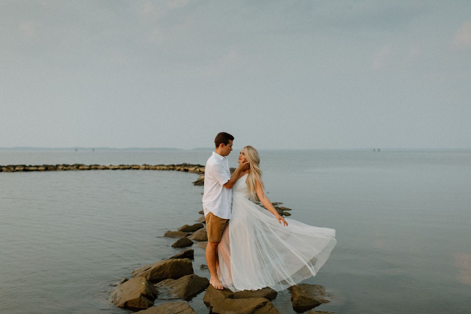 Wedding photos in water