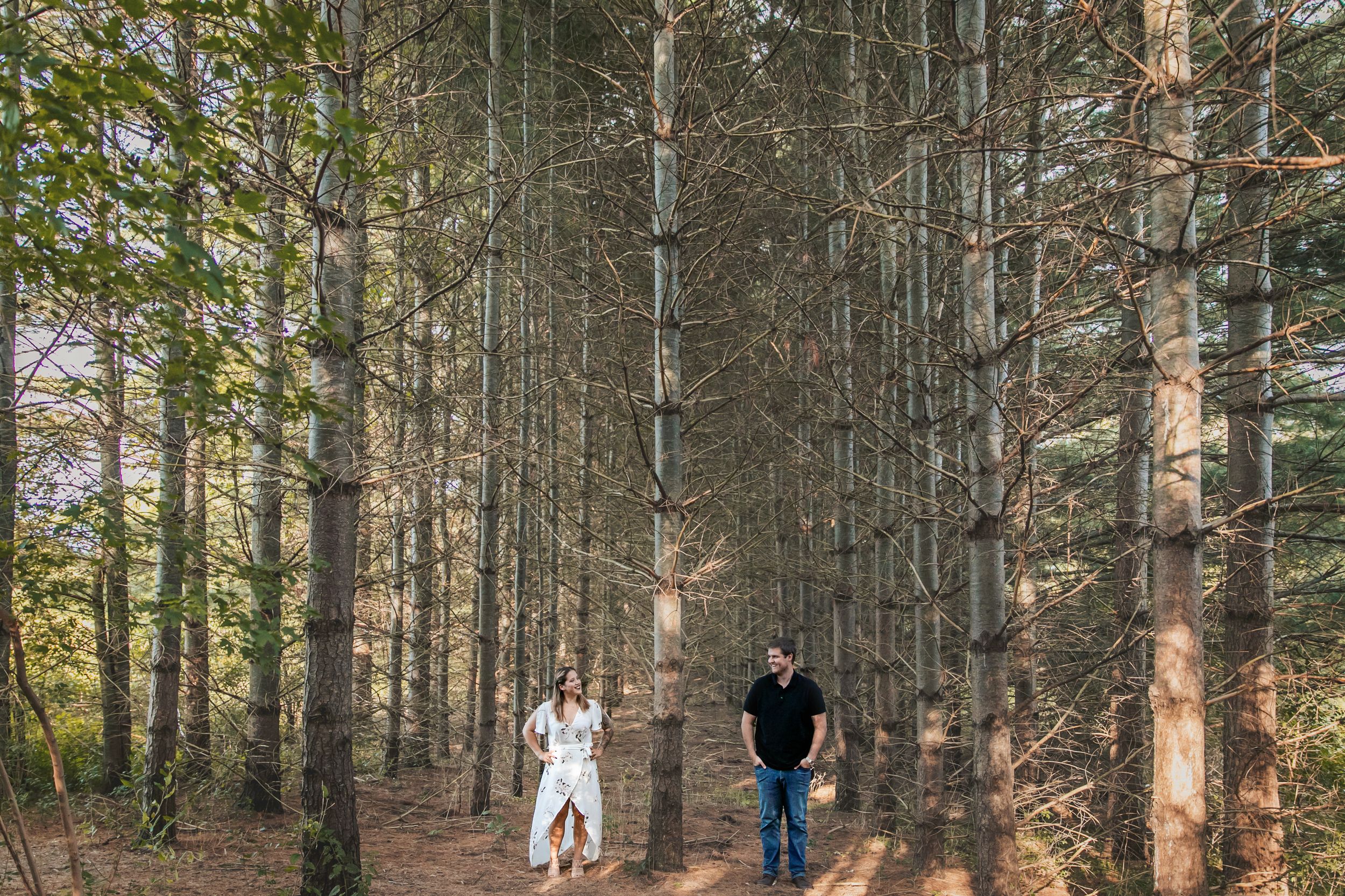 Cute and quirky engagement photos at Fanshawe Conservation Area London Ontario by wedding photographer Shawn Van Daele