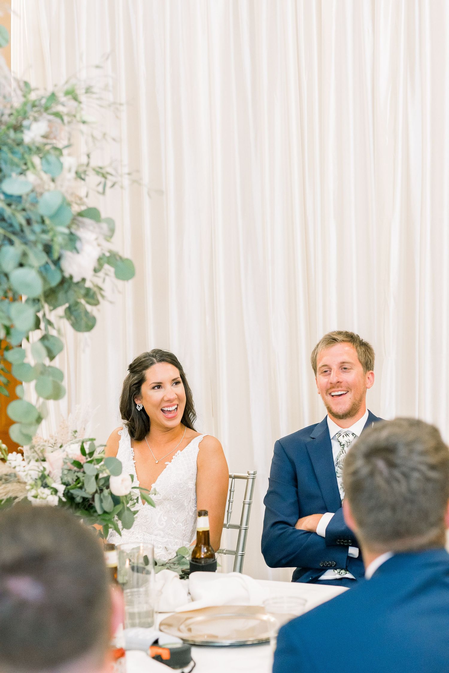 Vineyard photos with white willow events at Prairie Moon Winery wedding in Ames, Iowa
